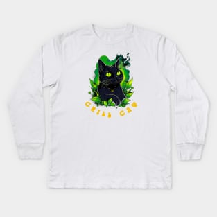 Chill Cat Kids Long Sleeve T-Shirt